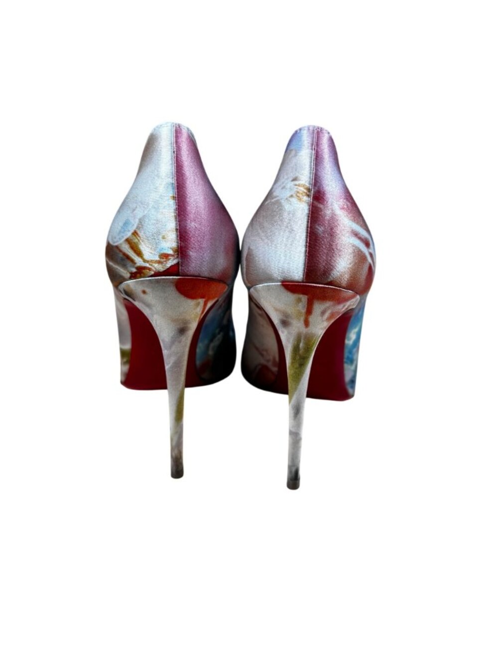 Christian Louboutin Hot Chick 100 Tissu Fresque Rodeo Pointed Pumps Size EU 37.5 - Picture 2 of 12